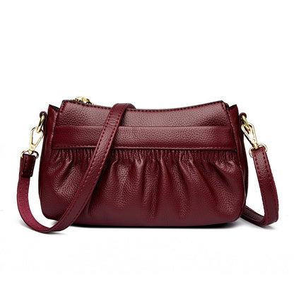 Genuine Leather High-end Textured Shoulder Sling Bag