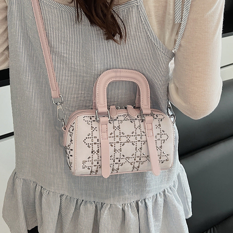 Korean-style Minimalist Versatile Niche Cylindrical Tote Bag
