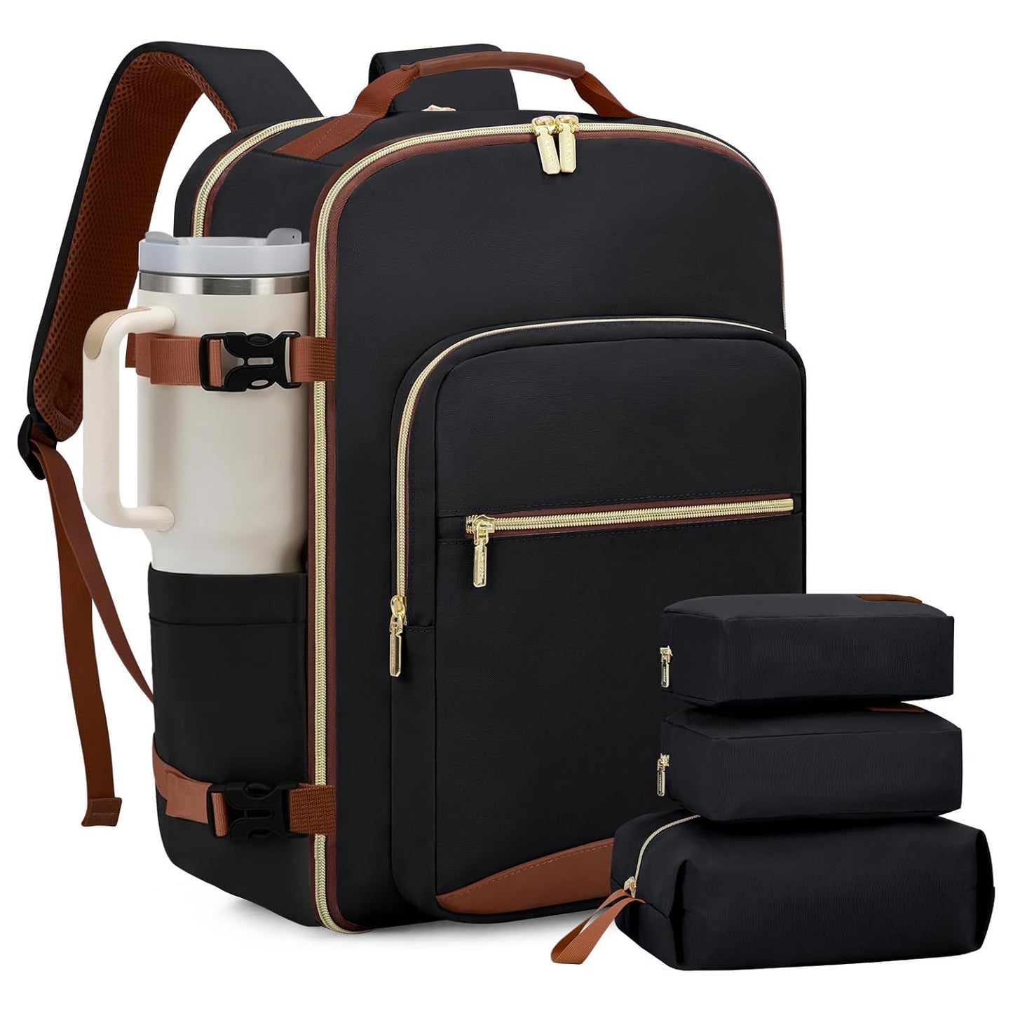 Travel Airline Carry-On Luggage Set With 3 Organizer Pouches