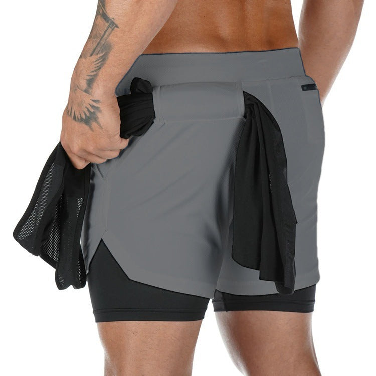 Men's Double-Layer Quick-Drying Breathable Squat Jogging