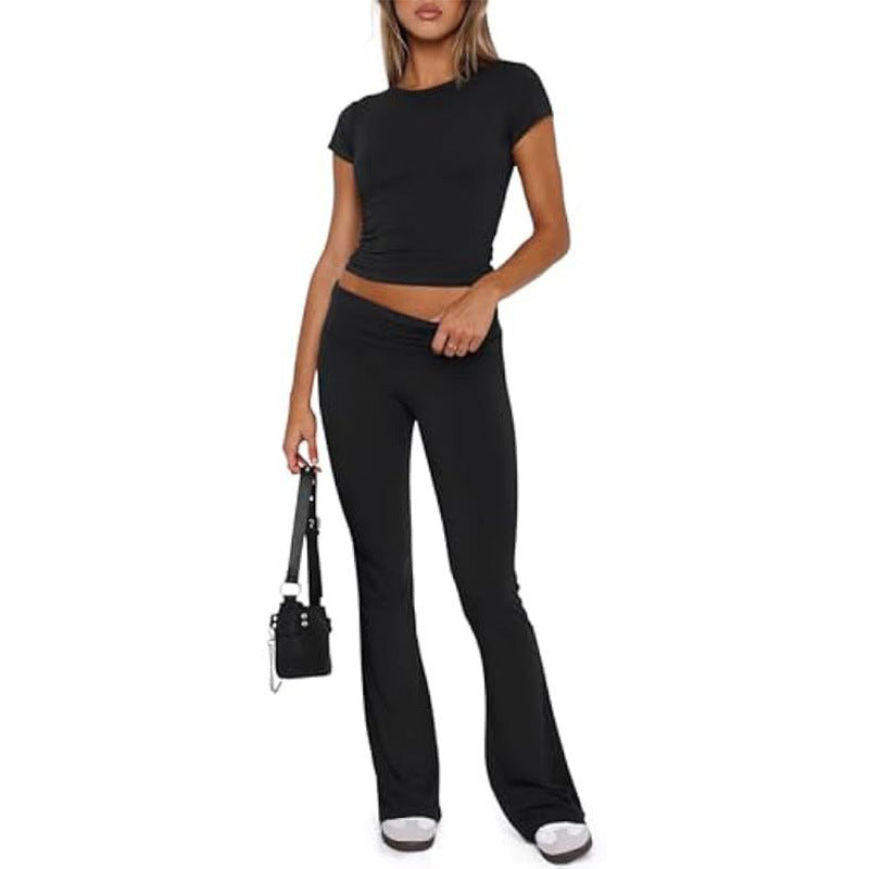 Women's Fashion Round Neck Short-Sleeve Set