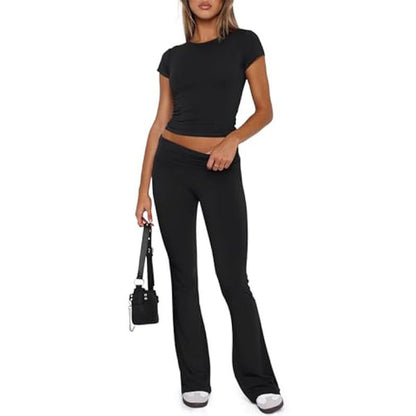 Women's Fashion Round Neck Short-Sleeve Set