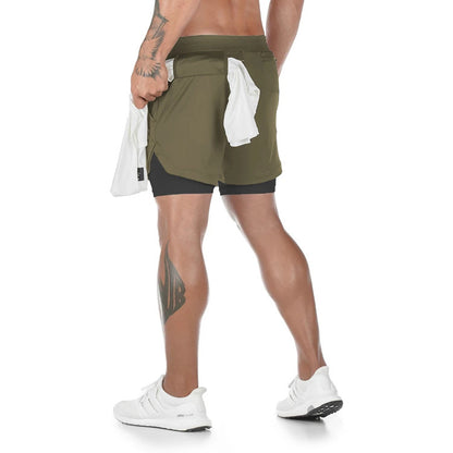 Men's Double-Layer Quick-Drying Breathable Squat Jogging