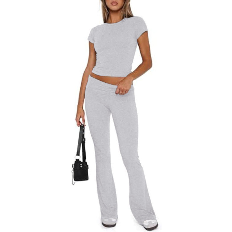 Women's Fashion Round Neck Short-Sleeve Set