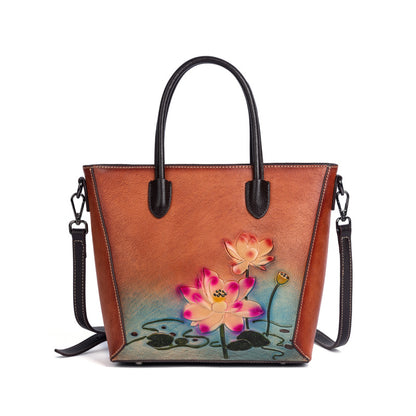 Retro Women's First-Layer Cowhide Handbag
