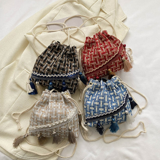 Bucket Bag Bohemian Ethnic Artistic Style