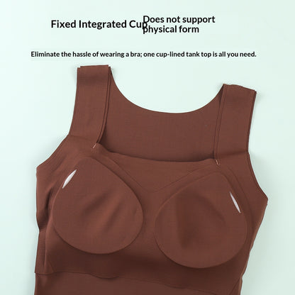 Four-season Womens Tank Top With Built-in Chest Pads, Breathable And Suitable For Wearing Outside