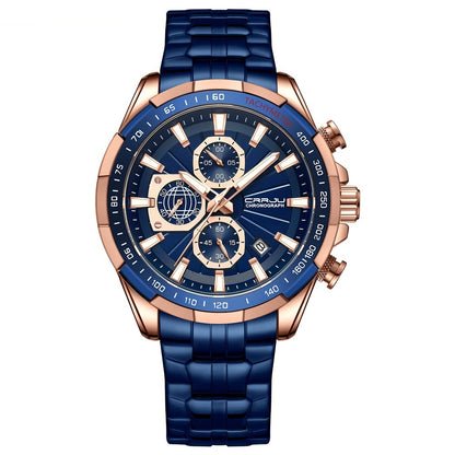 Men's Steel-band Multi-function Waterproof Watch