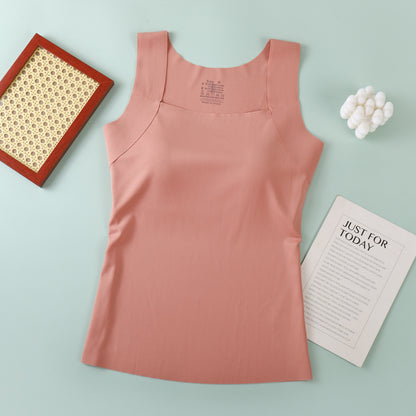 Four-season Womens Tank Top With Built-in Chest Pads, Breathable And Suitable For Wearing Outside