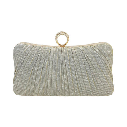 New Chinese-style Banquet Bag Women's Cross-body Pleated Dress