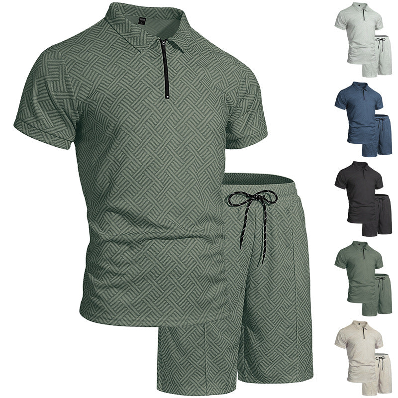 Vacation Casual Short-sleeve Shorts Set