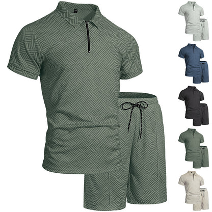 Vacation Casual Short-sleeve Shorts Set
