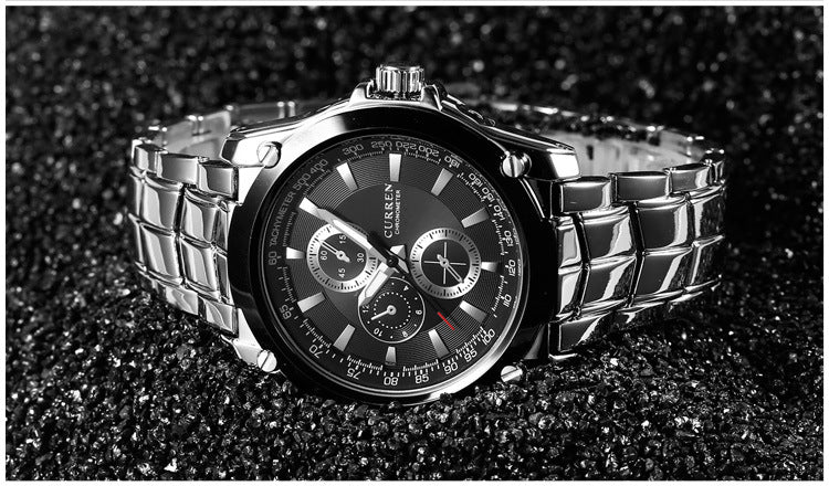 Men's Business-Casual Alloy Waterproof Quartz Watch
