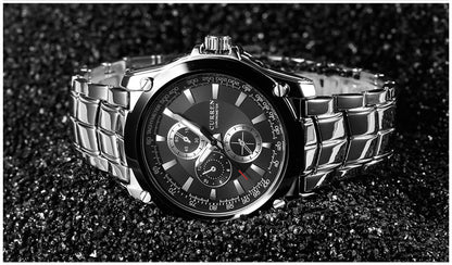 Men's Business-Casual Alloy Waterproof Quartz Watch