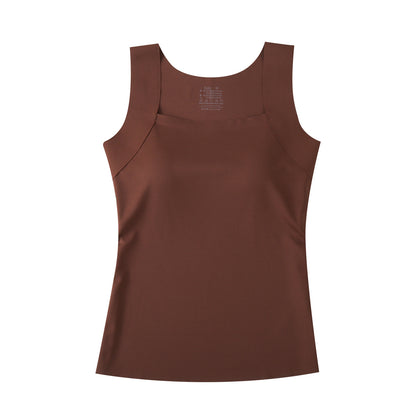 Four-season Womens Tank Top With Built-in Chest Pads, Breathable And Suitable For Wearing Outside