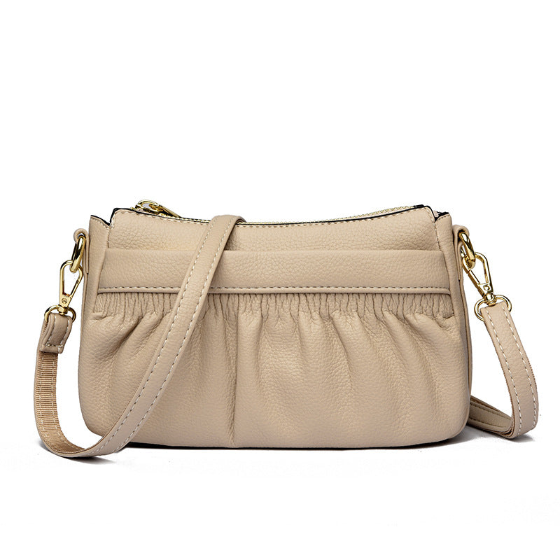 Genuine Leather High-end Textured Shoulder Sling Bag