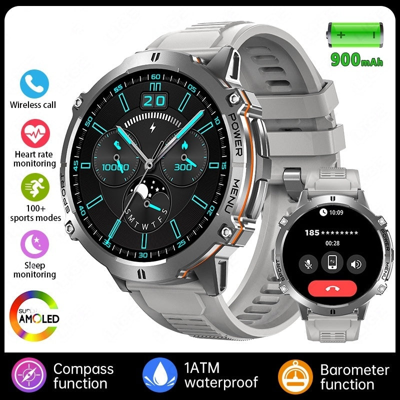 New X3 High-Definition Large-Screen Bluetooth Calling Health Monitoring Sports Mode Mens Smartwatch