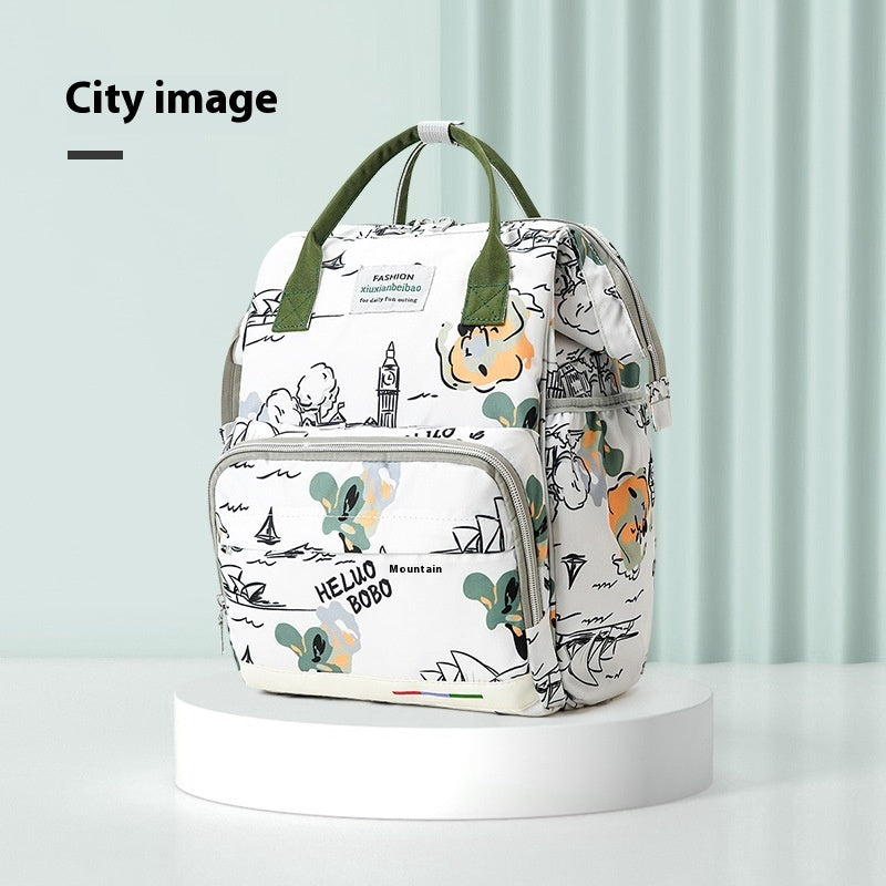 Capacity Mummy Baby Portable Waterproof Storage Multi-functional Compartment