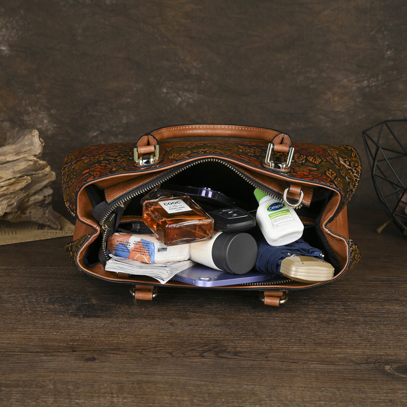 Retro Large-Capacity Handheld Shoulder Bag