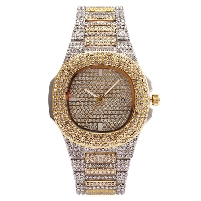Starry Sky Full-Diamond Calendar Womens Watch