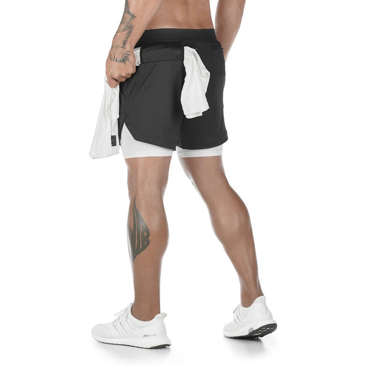 Men's Double-Layer Quick-Drying Breathable Squat Jogging