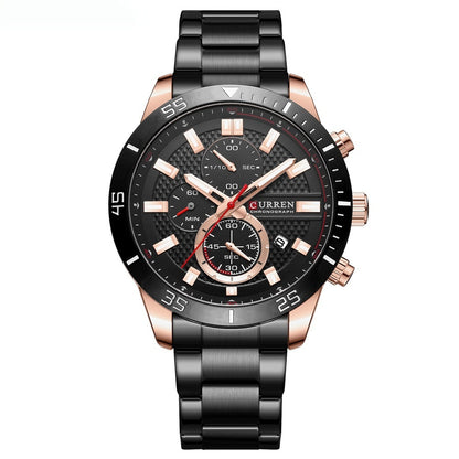 Men's Multifunctional Quartz Waterproof Watch