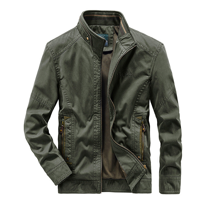 Middle-aged Plus-size Jacket Trench Coat Men's Cross-border