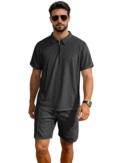 Vacation Casual Short-sleeve Shorts Set