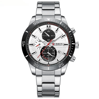 Men's Multifunctional Quartz Waterproof Watch