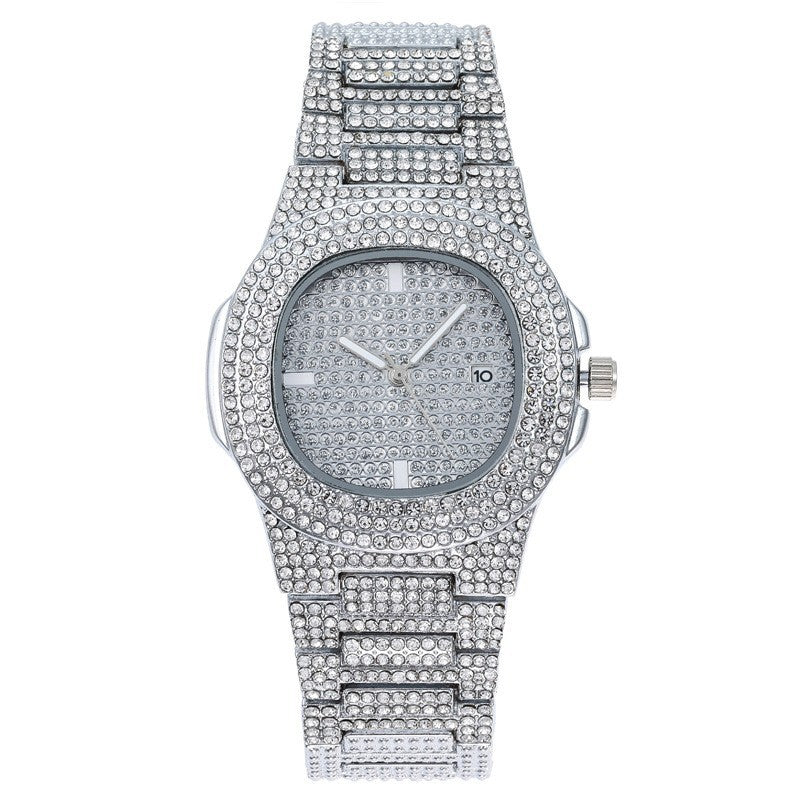 Starry Sky Full-Diamond Calendar Womens Watch