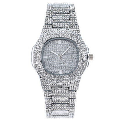 Starry Sky Full-Diamond Calendar Womens Watch