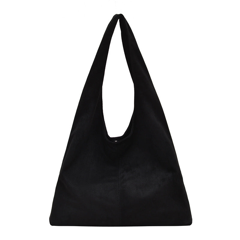 Simple Solid-Color Large-Capacity Tote Bag For Women