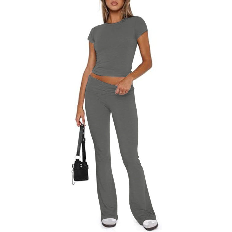 Women's Fashion Round Neck Short-Sleeve Set