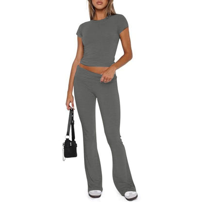 Women's Fashion Round Neck Short-Sleeve Set