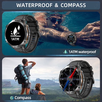 New X3 High-Definition Large-Screen Bluetooth Calling Health Monitoring Sports Mode Mens Smartwatch