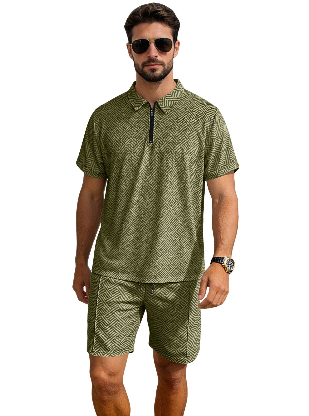 Vacation Casual Short-sleeve Shorts Set